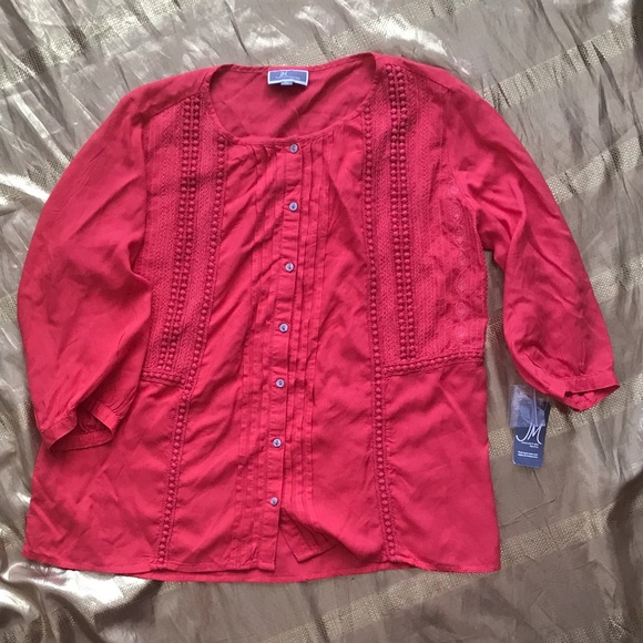 NEW! JM Collection Petite Shirt - Picture 1 of 5